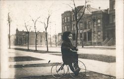Young Child Riding a Tricycle Chicago, IL Postcard Postcard Postcard