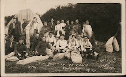 Liverpool Scottish at Camp Hornby 1914 Postcard