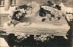Woman Lying in Coffin, Post-Mortem Postcard