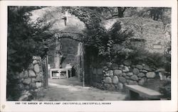 The Garden of Prayer at Camp Chesterfield Indiana Postcard Postcard Postcard