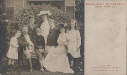 President Roosevelt and Family Theodore Roosevelt Postcard Postcard Postcard