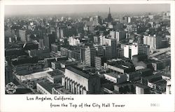 From the Top of the City Hall Tower Los Angeles, CA Postcard Postcard Postcard