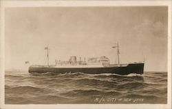 M/V. City of New York Postcard