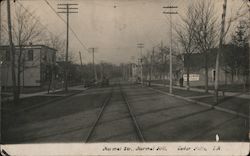 View of Normal Street - Normal Hill Cedar Falls, IA Postcard Postcard Postcard