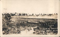 CN&W Wreck Postcard