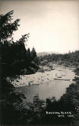 Russian River and Beach Postcard