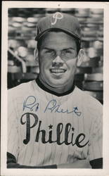 Robin Roberts, Philadelphia Phillies, Autographed Baseball Postcard Postcard Postcard