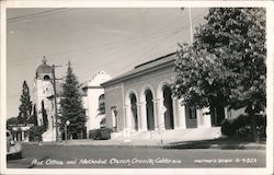 Post Office and Methodist Church Oroville, CA Postcard Postcard Postcard