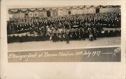 Saengerfest at Tacoma Stadium - 30th July 1927 Postcard