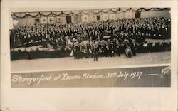 Saengerfest at Tacoma Stadium - 30th July 1927 Washington Boland Postcard Postcard Postcard