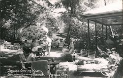 Terrace Dining Room at Singing Spring Ranch Postcard