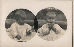 Baby Double Photo Postcard