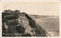 Bernheimer Residence, Pacific Palisades, Santa Monica Bay Los Angeles, CA Postcard Postcard Postcard