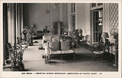 Sun Porch Christian Science Benevolent Association on Pacific Coast Postcard