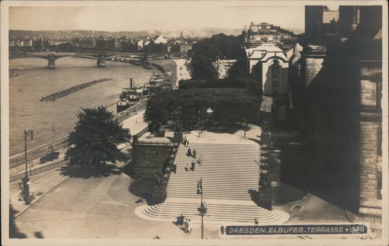 Aerial View - Dresden Elbufer Terrasse Germany