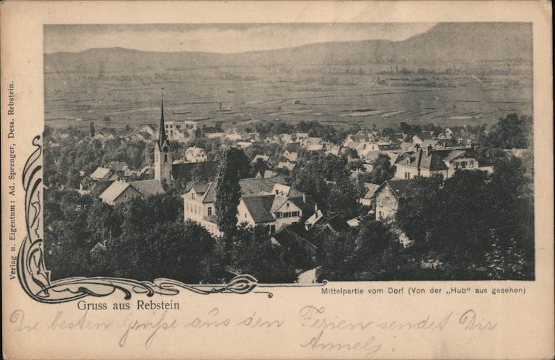 Greetings from Rebstein Switzerland