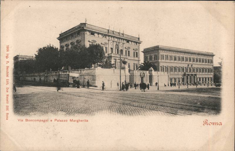 Via Bomcompagni e Palazzo Marghertia Roma Italy
