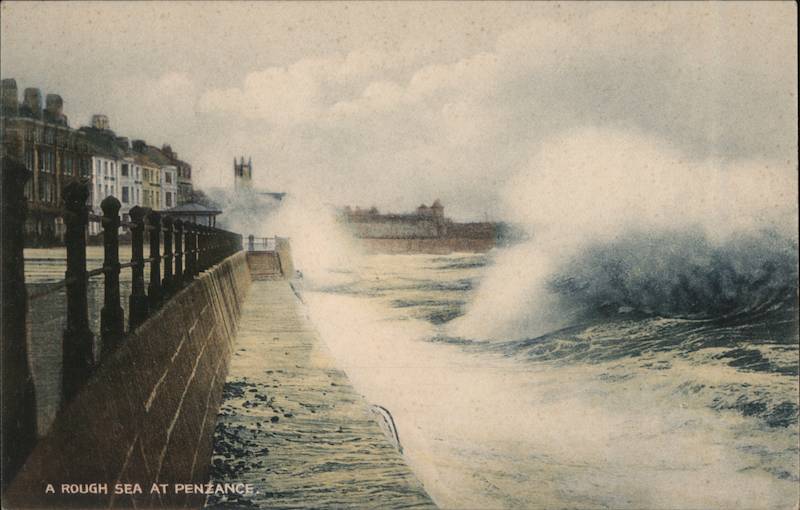 A Rough Sea at Penzance England Cornwall