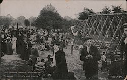 The Swings, Hampstead Heath. "Trying to Touch the Trees" Postcard