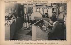 Inside the Ferracuti Glass Factory Postcard