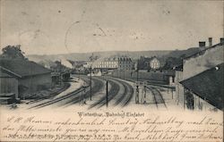 Train Station Entrance Postcard