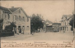 Restaurant, Swiss Border Postcard