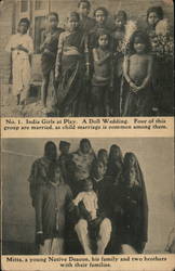 Group Portraits of Ethnic Indians Postcard