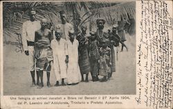 A family of slaves ransomed at Brava in Benadir on April 27, 1904, by Fr. Leandro dell' Addolorata, Trinitarian and Apostolic Prefect. Postcard