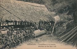 Workers at the Sawmill Ononghe, Papua New Guinea South Pacific Postcard Postcard Postcard