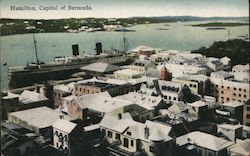 Ship in Hamilton Harbor, Capital City Postcard