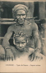 Ononghe Natives Papua-New Guinea South Pacific Postcard Postcard Postcard