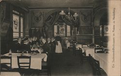 Students having a morning pint at the Perkeo Restaurant in Heidelberg Postcard