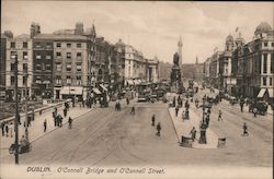 Dublin - O'Connell Bridge and O'Connell Street Ireland Postcard Postcard Postcard