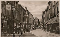 Looking Along High Street Barnstaple, England Devon Postcard Postcard Postcard