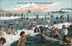 Blankenberge Beach Belgium Postcard Postcard Postcard