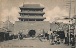 City Gate, Mukden (Shenyang), Manchuria Postcard