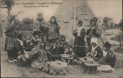 Human Zoo Hagenbeck's Zoological Garden - Samoyed People during Lunch Postcard