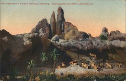 Hagenbeck's Zoological Garden - Mountain Scene with Lion Pit Postcard