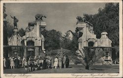 Entrance Tierpark Hagenbeck Postcard