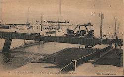 Saint-Nazaire - The Lock Bridge and Port Entrance Postcard