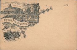 Greetings From Weissenfels c1890 Postcard