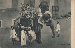 An Elephant Ride Postcard