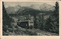 Group on the Electric Train Tatranska Lomnica, Slovakia Eastern Europe Heller Postcard Postcard Postcard