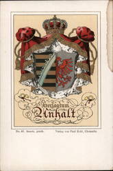 Duchy of Anhalt (1806-1918) Coat of Arms Germany Postcard Postcard Postcard