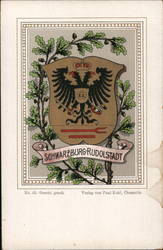 Schwarzburg Rudolstadt - Stamp of a Country Flag Postcard