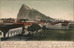 Gibraltar Rock from Linea Bull Ring Postcard