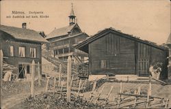 Mürren - View of village and Catholic church Postcard