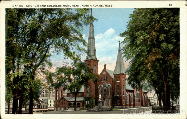 Bapist Church And Soldiers Monument North Adams Massachusetts