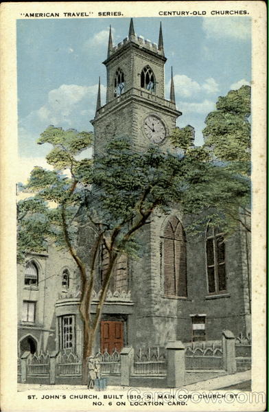 St. John's Church, Built 1810, N. Main Cor. Church St. Providence Rhode Island