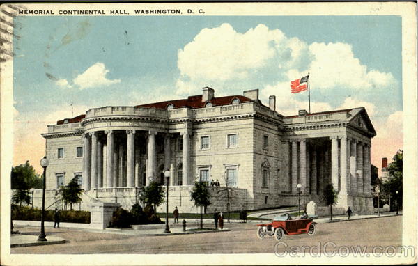 Memorial Continental Hall Washington District of Columbia